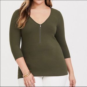 NWT Torrid Front ZIP Foxy Top 4X 🚫price Firm🚫